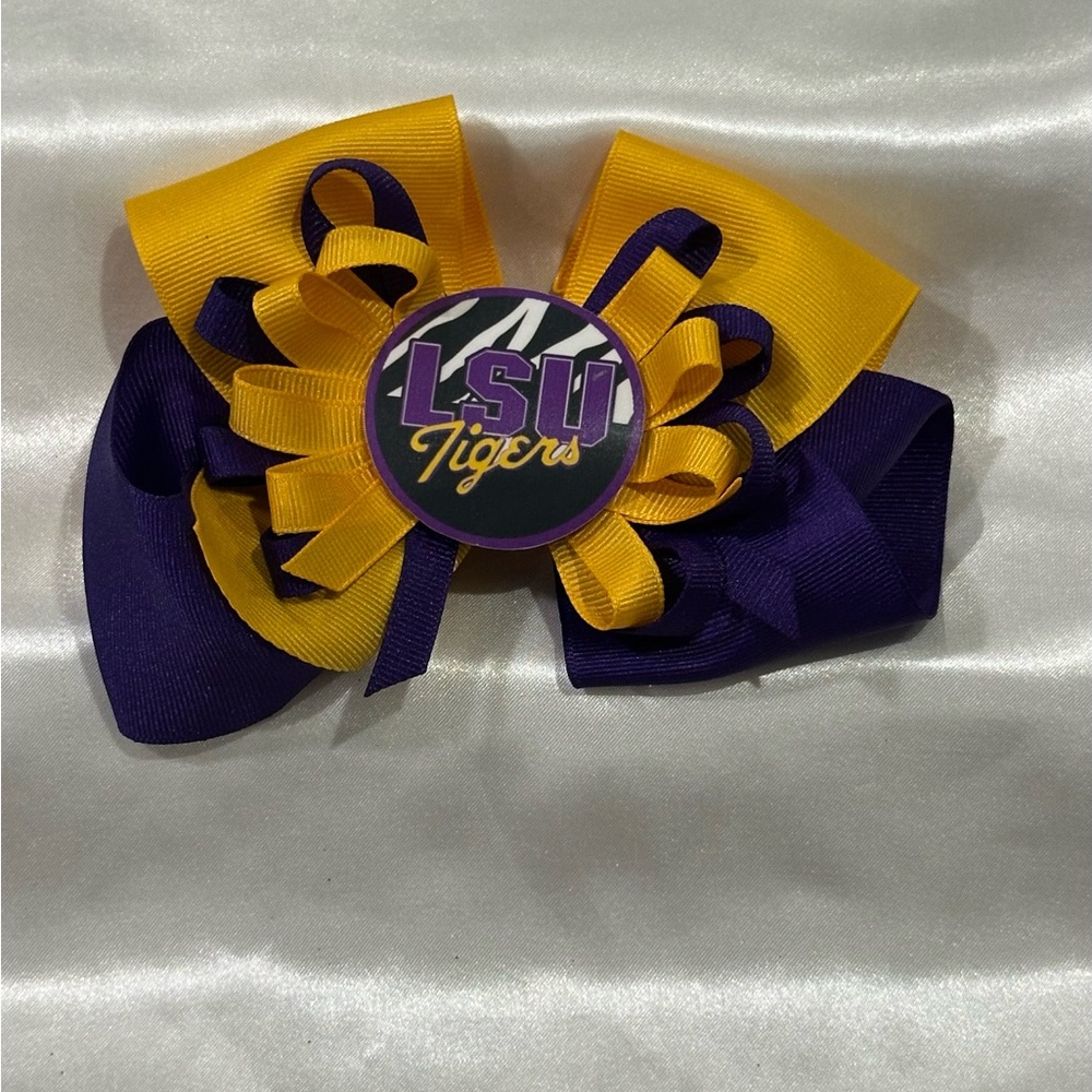 Purple and Gold Kids Hair Bow- bundle 2+ and save on shipping.